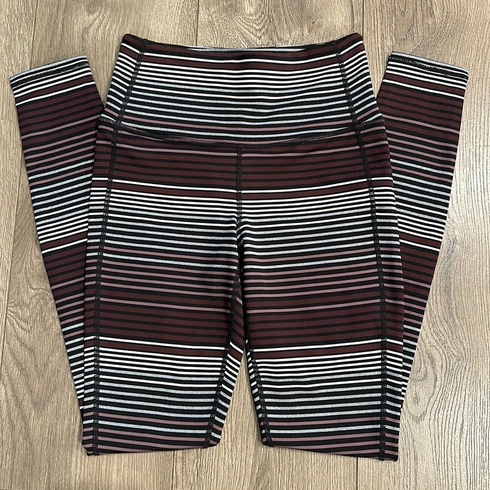 Athleta High Rise‎ Expanse Stripe Chaturanga Full Length Leggings Size XXS